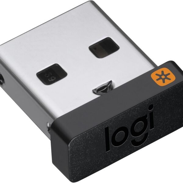 Logitech Přijímač Unifying, bezdrátová technologie 2,4 GHz, USB přípojka kompatibilní se všemi zařízeními Logitech Unifying, jako jsou bezdrátové myši a klávesnice, PC/Mac/laptop – černý