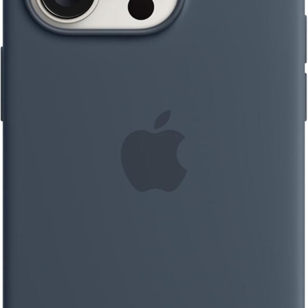 Apple iPhone 15 Pro silikonové pouzdro s MagSafe – bouřka modrá