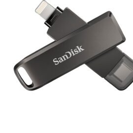 SanDisk iXpand Luxe flash disk 2 v 1 iPhone paměť 128 GB (kompatibilní s iPad, automatické zálohování, přípojka USB-C a Lightning, ochrana heslem, aplikace iXpand App)
