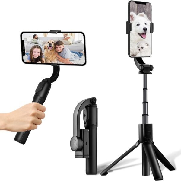 Gimbal Stabilisator für Smartphones, tragbarer Handy-Gimbal mit kabelloser Fernbedienung, für Vlog Youtuber, kompatibel mit iPhone und Android-Smartphones
