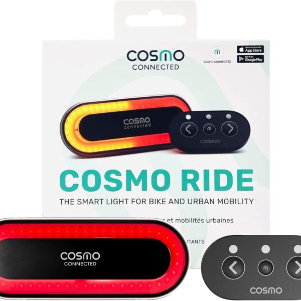 Cosmo Connected Cosmo Ride – chytré světlo pro jízdní kolo a městskou mobilitu, černé, CB-COB-001-BLACK