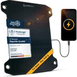 Sunnybag® Solární panel Leaf Pro [ultralehký a přenosný!] – skládací solární panel (vodotěsný a robustní) – solární nabíječka s USB konektorem pro smartphone a powerbanku – solární kempování (výkon
