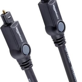 Amazon Basics Optický digitální audio kabel Toslink, 3 m, kompatibilní s televizorem, černý