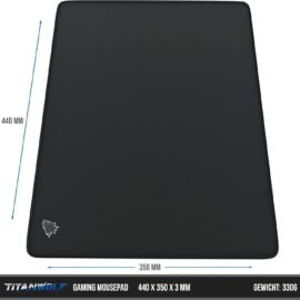 CSL-Computer TITANWOLF – XXL Speed Gaming podložka pod myš Titanwolf černá 440 x 350 mm – XXL podložka pod myš – podložka na stůl Large Size – zlepšuje přesnost a rychlost