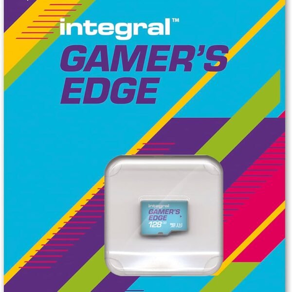 Integral 128GB Gamer’s Edge Micro SD karta pro Nintendo Switch – rychlé nabíjení a ukládání her, ukládání her DLC a data, vyvinuto pro Nintendo Switch, Switch Lite & Switch OLED