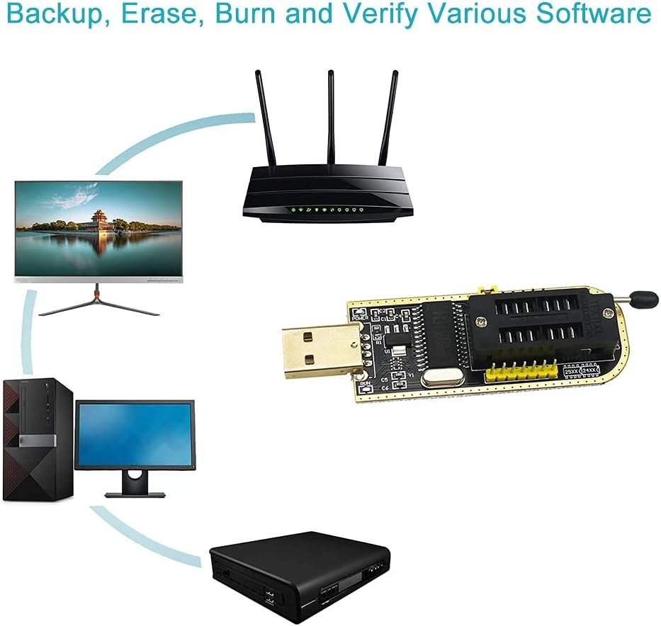 KeeYees S018 SOP8 Test Clip pre EEPR0M 25CXX / 24CXX + CH341A 24 25 séria EEPR0M Flash BIOS USB program