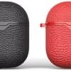 Puzdro kompatibilné s AirPods 4 2024, jednoduché ochranné puzdro proti pádu z TPU s koženou štruktúrou [viditeľné predné LED] kompatibilné s AirPods 4 2024. tmavomodré