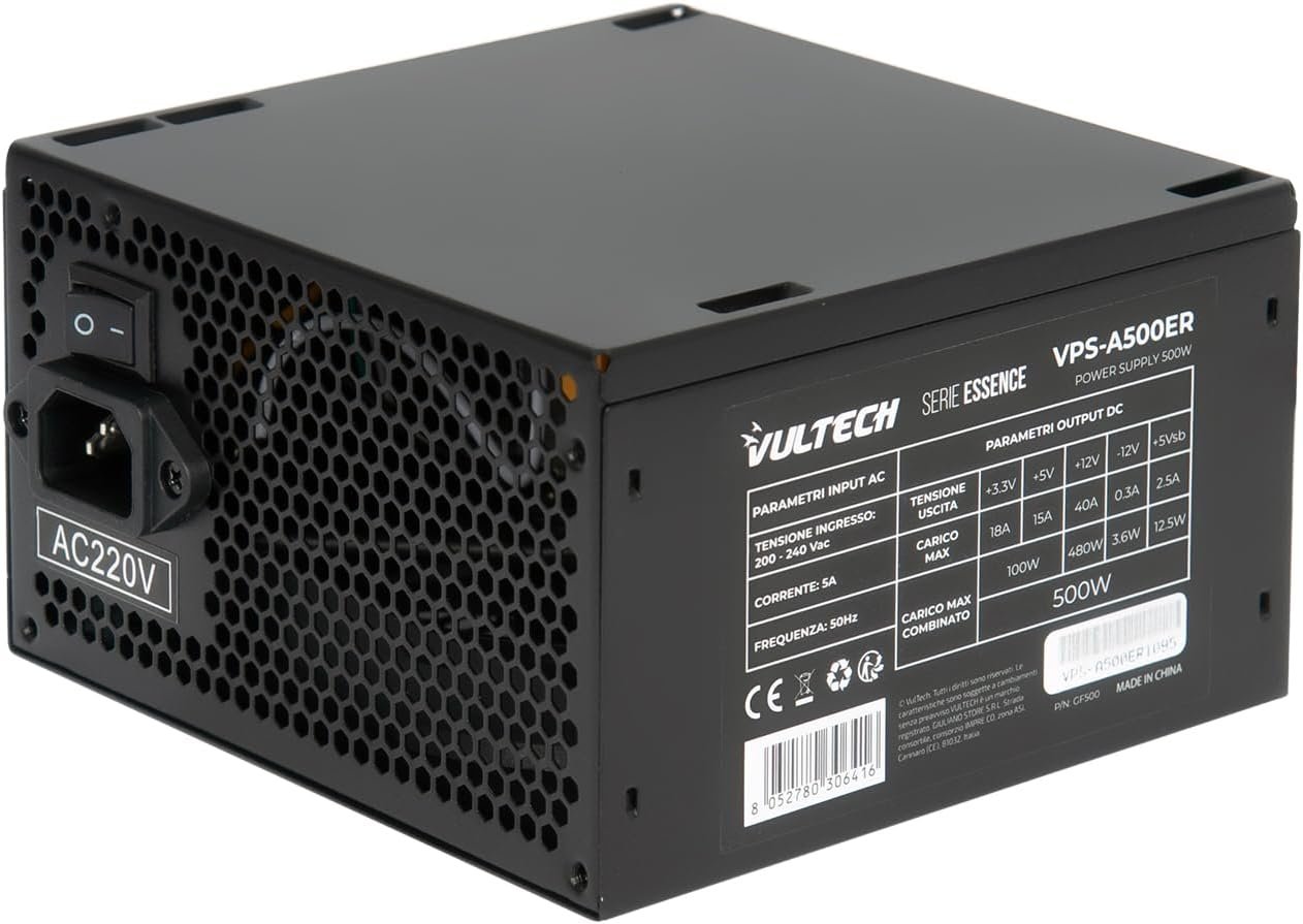 61-JG7KL0PL._AC_SL1500_.jpg Napájací zdroj Vultech VPS-A500ER pre počítače, 500 W, 24-pinový, ATX, čierna