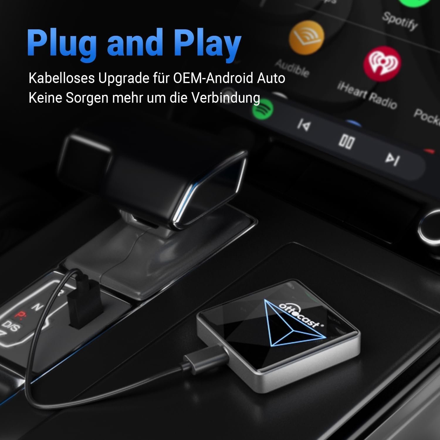 616GHTJ89iL._AC_SL1500_.jpg Ottocast Bezdrôtový adaptér pre Android AA-dongle, bezdrôtový adaptér Android Car Plug & Play, bezdrôtový adaptér AA kompatibilný s káblom pre Android Auto (rok výroby: 2016–2024)