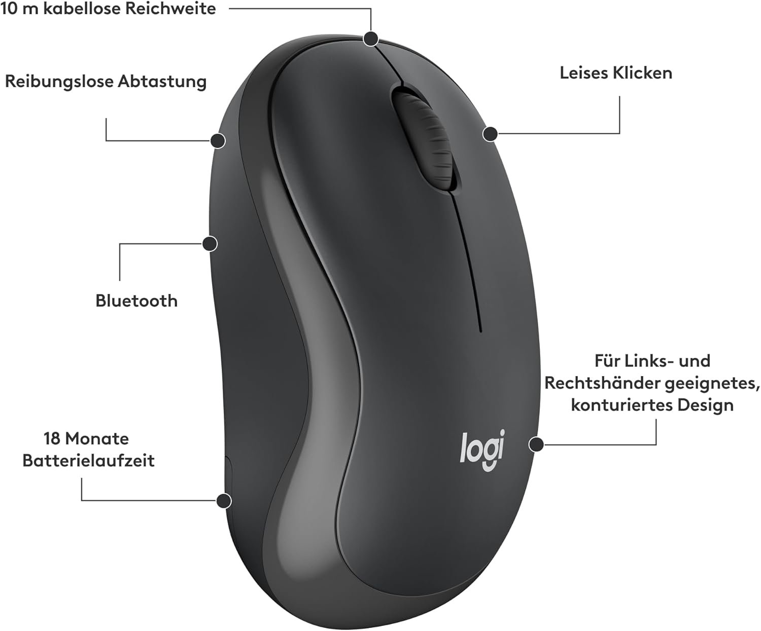 61AIguo3HwL._AC_SL1500_.jpg Bezdrôtová myš Logitech M240 Silent Bluetooth, kompaktná, prenosná, plynulé sledovanie, výdrž batérie 18 mesiacov, pre Windows, macOS, ChromeOS, kompatibilná s PC, Mac, notebookmi a tabletmi – grafitová