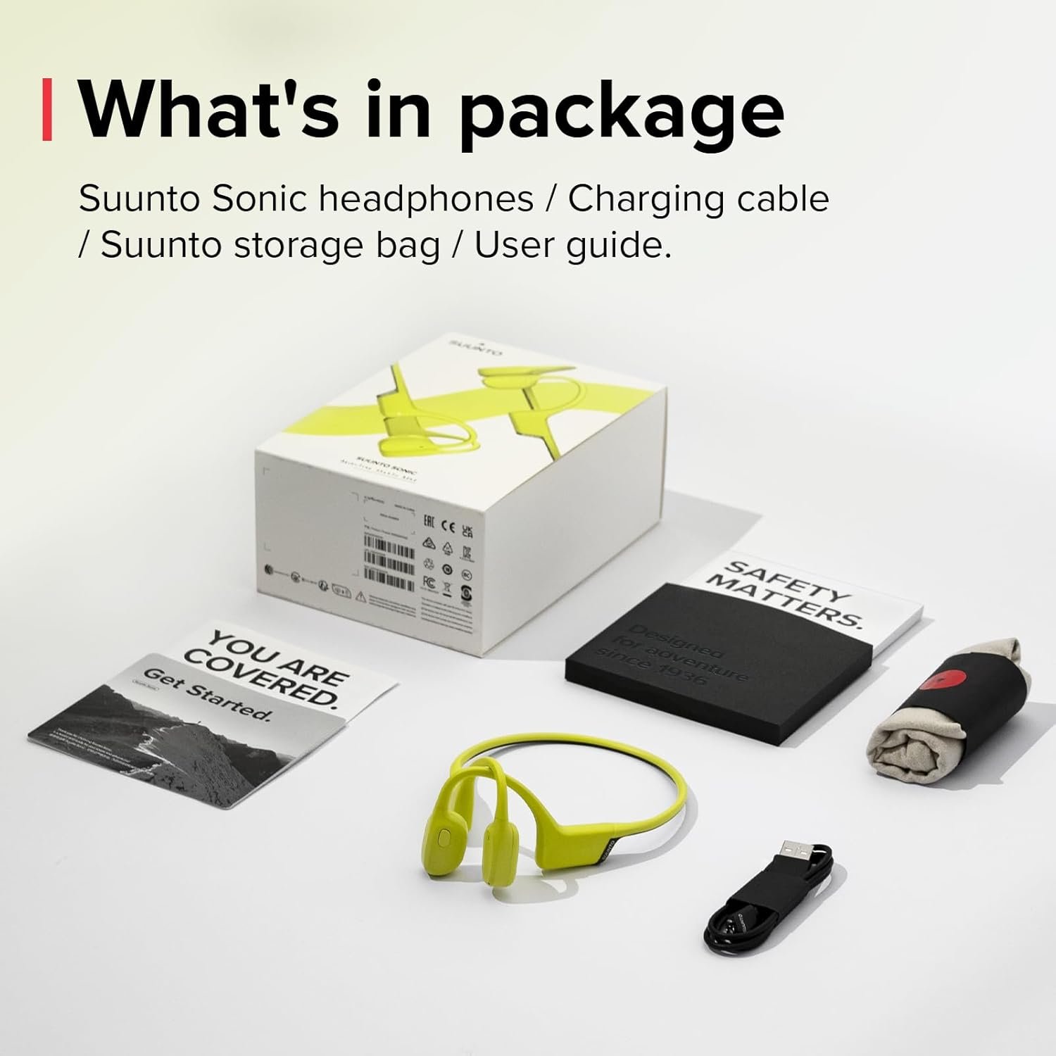 Slúchadlá SUUNTO Sonic s otvorenou konštrukciou, kostnou vodivosťou, limetkovozelené