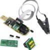 KeeYees S018 SOP8 Test Clip pre EEPR0M 25CXX / 24CXX + CH341A 24 25 séria EEPR0M Flash BIOS USB program
