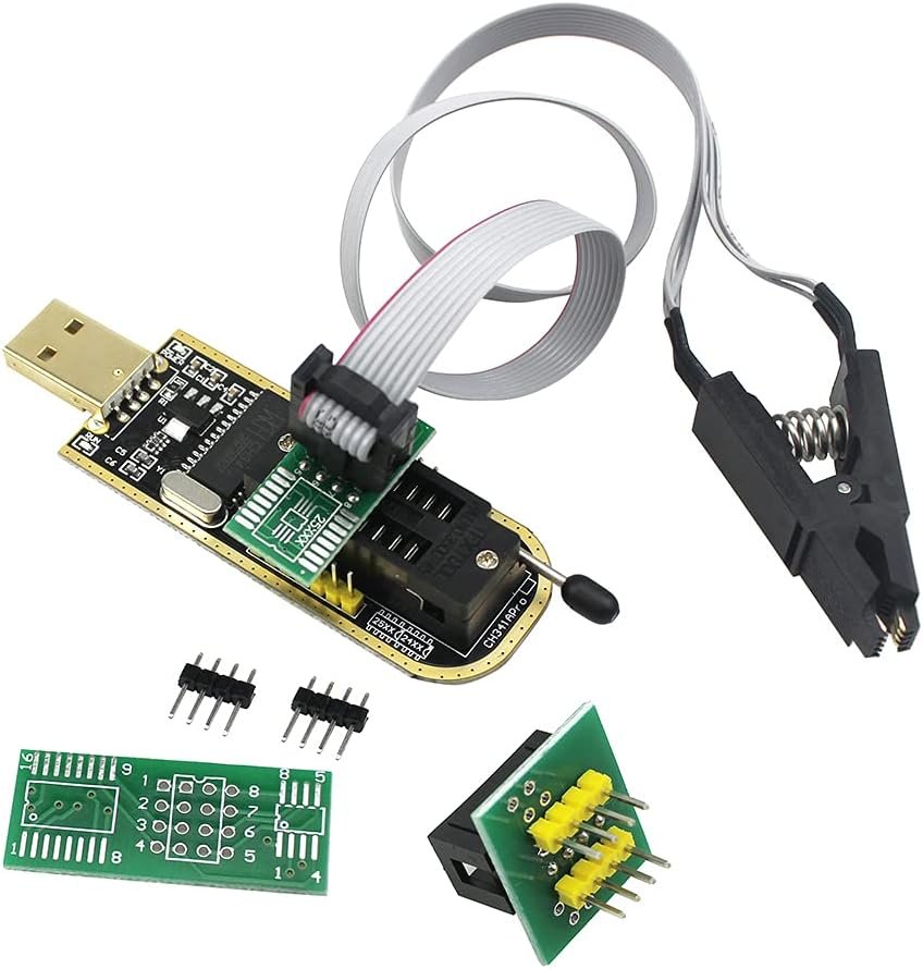 KeeYees S018 SOP8 Test Clip pre EEPR0M 25CXX / 24CXX + CH341A 24 25 séria EEPR0M Flash BIOS USB program