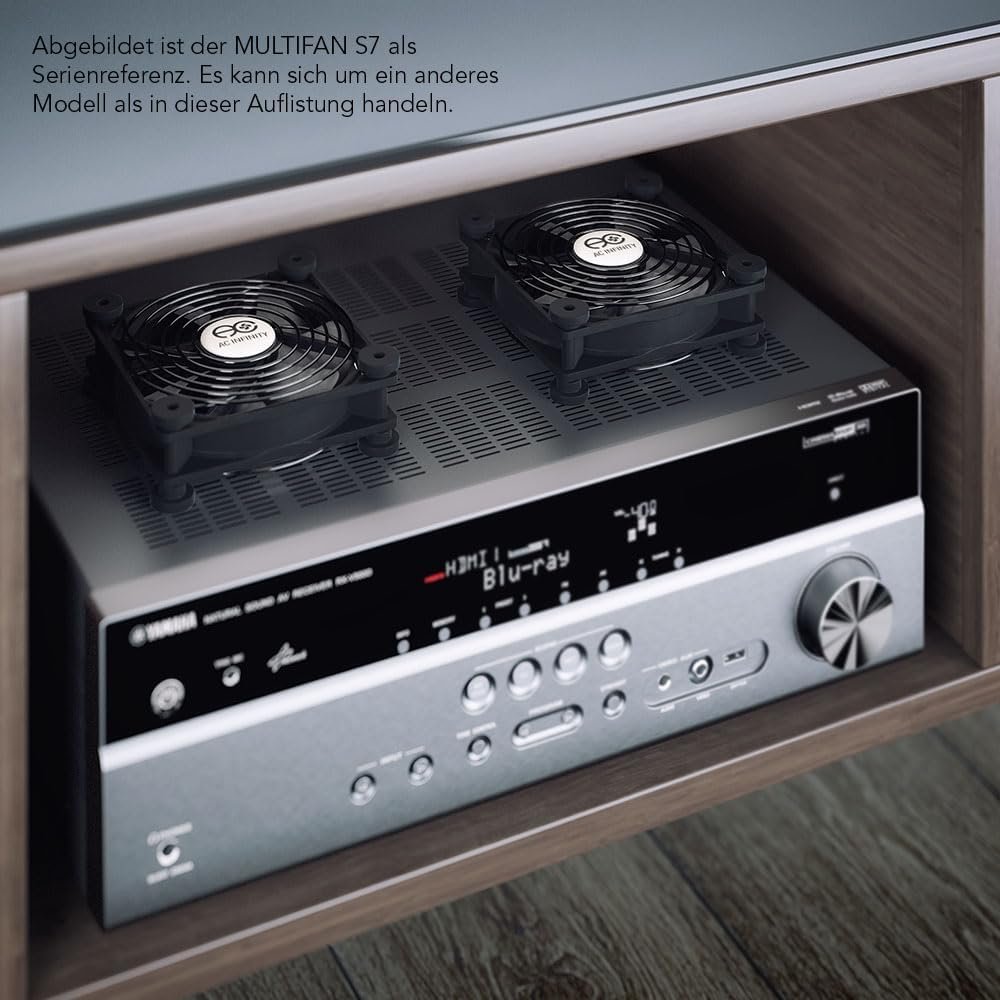 61c-K7bfubL._AC_SL1000_.jpg AC Infinity MULTIFAN S7-P, tichý 120 mm duálny ventilátor s reguláciou otáčok, certifikovaný podľa UL pre DVR – PlayStation – Xbox, chladiaci komponent pre prijímač
