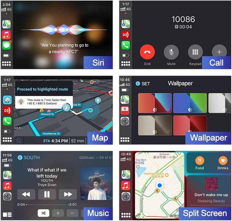 61cJt3NwzhL._AC_SL1000_.jpg Adaptér Carlinkit pre CarPlay a Android Auto s káblovým pripojením pre autorádiá s Androidom; súprava Autokit APK sa musí nainštalovať do autorádia; podporuje funkciu MirrorScreen a online aktualizácie; čierna farba