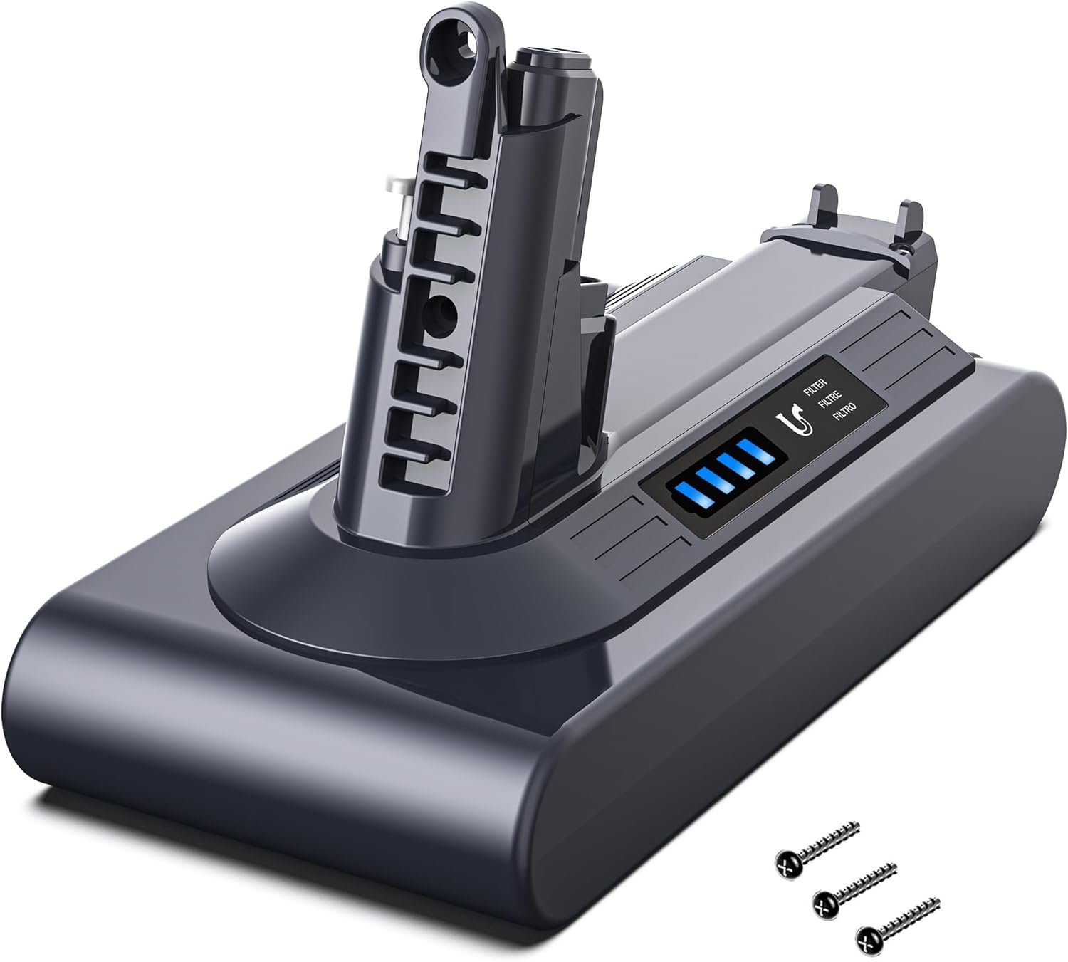 61gV0hSPsL._AC_SL1500_.jpg Akumulátor s kapacitou 6500 mAh pre Dyson V10 SV12, náhradný akumulátor Morpilot pre bezdrôtové vysávače V10 Absolute, Animal, Motorhead, Fluffy a Extra Cyclone, náhrada za Dyson 969352-02