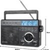 61glZVeG7hL._AC_.jpg Prenosné rádio Retekess TR629, rádio s reproduktorom, FM, AM, SW, LW, napájanie zo siete alebo na batérie, USB, SD karta, budík, pre seniorov (čierne)