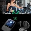 MP3 prehrávač YOTON s Bluetooth 5.2, pamäťou 64 GB, FM rádiom, funkciou nahrávania hlasu, samostatným ovládačom hlasitosti, vrátane slúchadiel, s možnosťou rozšírenia pomocou SD karty až na 128 GB