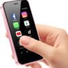 Mini mobilný telefón, detský smartfón, 3G, Android 9.0, Dual SIM, štvorjadrový procesor, 2 GB RAM, 16 GB ROM, 5,0 MP, mobilný telefón bez zmluvy (XS13 – ružová)