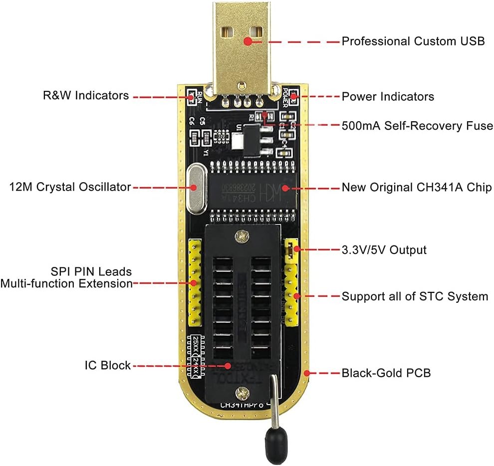 KeeYees S018 SOP8 Test Clip pre EEPR0M 25CXX / 24CXX + CH341A 24 25 séria EEPR0M Flash BIOS USB program