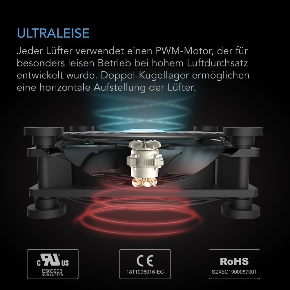 61y0HybSPeL._AC_SL1000_.jpg AC Infinity MULTIFAN S7-P, tichý 120 mm duálny ventilátor s reguláciou otáčok, certifikovaný podľa UL pre DVR – PlayStation – Xbox, chladiaci komponent pre prijímač