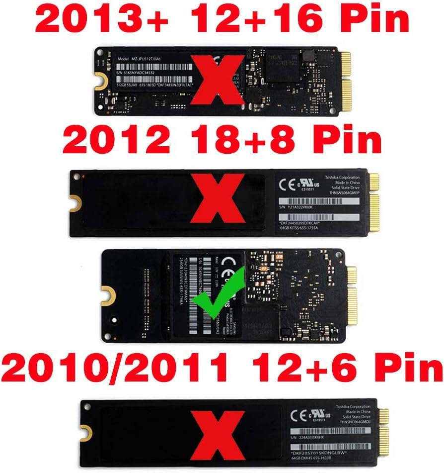 Adaptér KALEA-INFORMATIQUE SATA pre SSD MAC PRO 2012 s displejom Retina – SSD s 18+8-pinovým konektorom