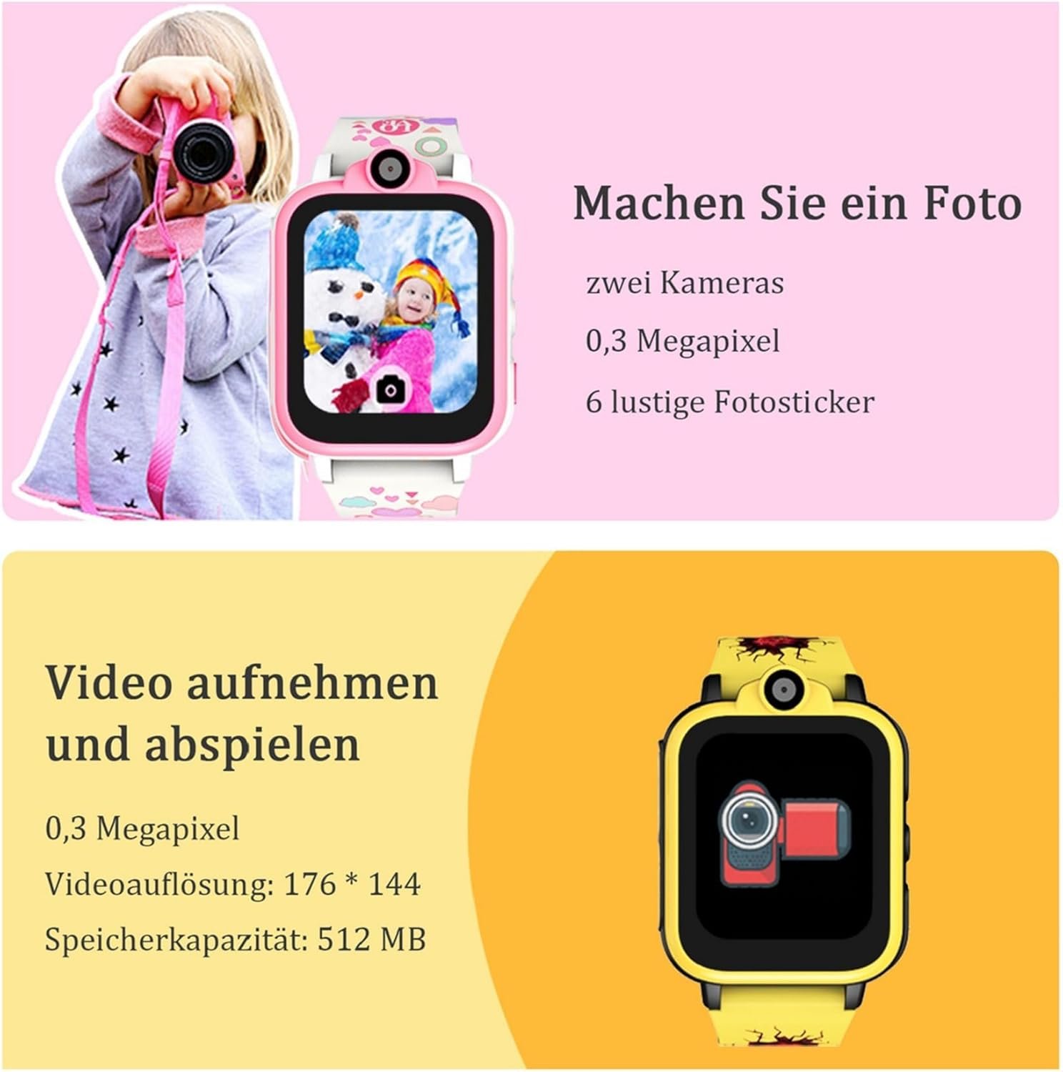 712WL7GisL._AC_SL1500_.jpg Detské inteligentné hodinky – 2G, volanie cez SIM kartu, núdzové volanie SOS, hudba, fotoaparát, budík, vrecková baterka, 18 hier a 16 funkcií, detské hodinky s funkciou volania, inteligentné hodinky, darček pre dievčatá
