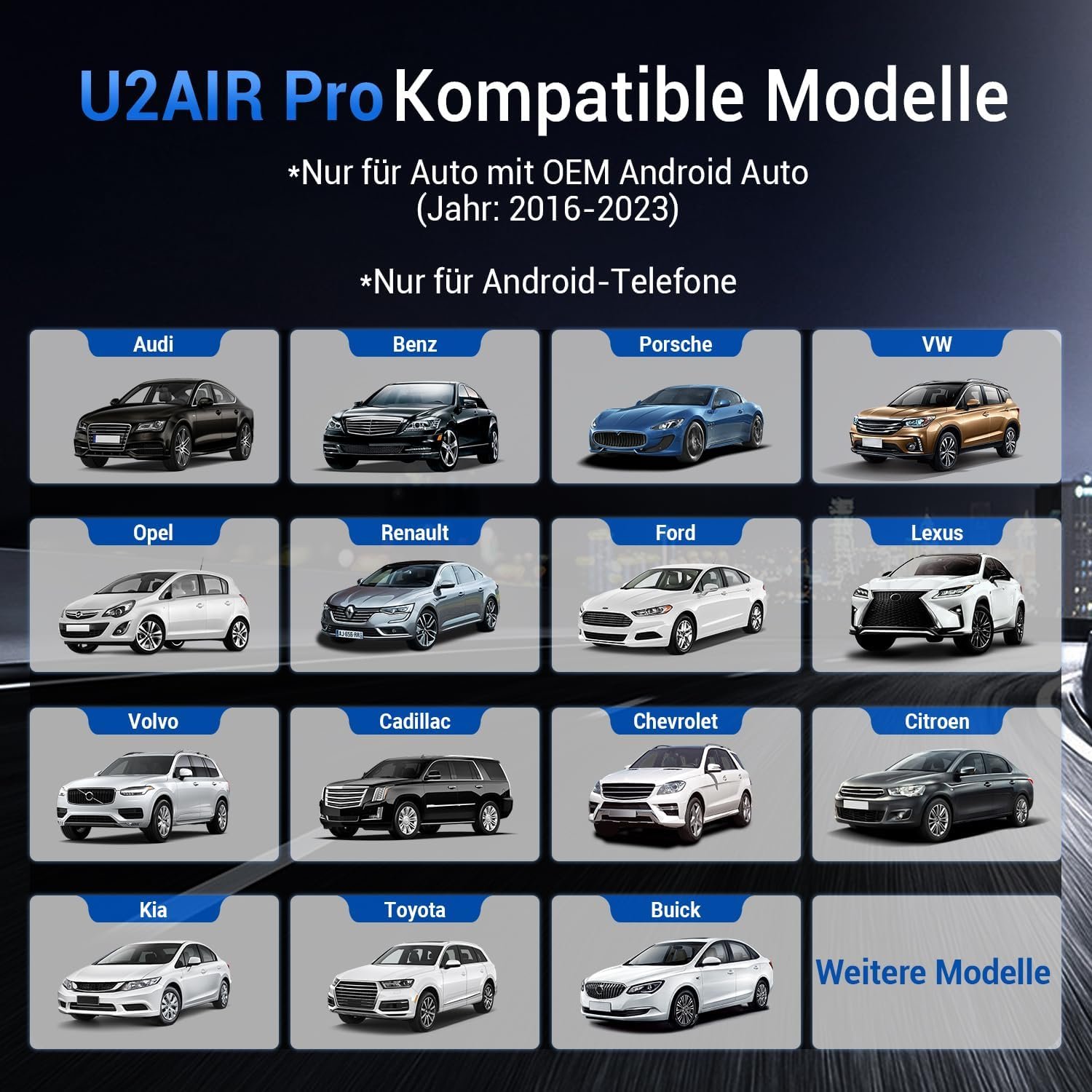 71BCIYnW1vL._AC_SL1500_.jpg Ottocast Bezdrôtový adaptér pre Android AA-dongle, bezdrôtový adaptér Android Car Plug & Play, bezdrôtový adaptér AA kompatibilný s káblom pre Android Auto (rok výroby: 2016–2024)