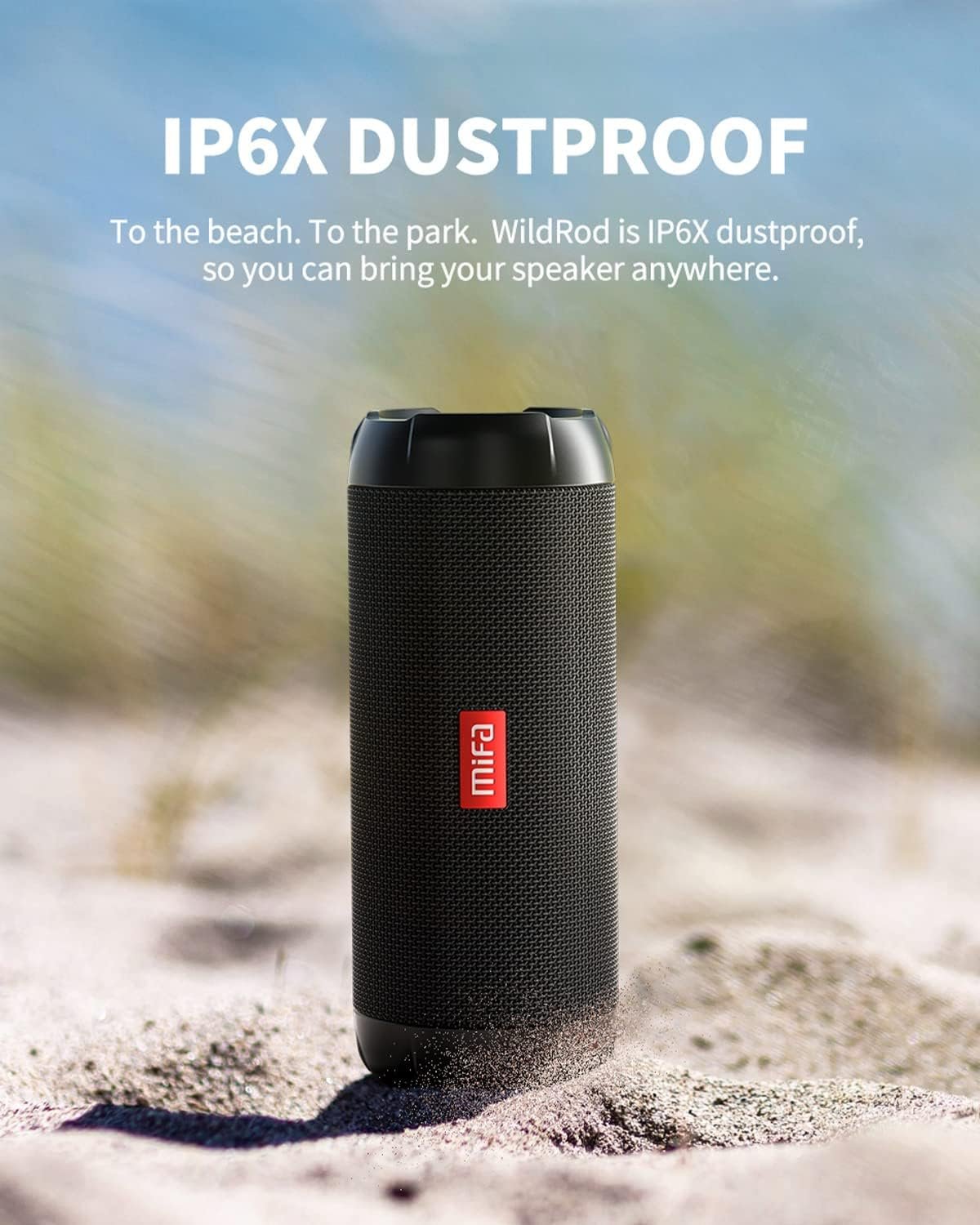 71D3P7bGWOL._AC_SL1500_.jpg Bluetooth reproduktor MIFA WildRod s technológiou Bluetooth 5.3, odolný proti vode a prachu podľa normy IP67, výstupný výkon 30 W, výdrž batérie 12 hodín, nabíjací port USB-C a micro SD, hudobné hry, RGB osvetlenie