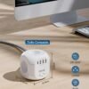 71GjmG0krL._AC_SL1500_.jpg LENCENT Predlžovací kábel s 3 m dĺžkou, 4 zásuvkami na striedavý prúd, 3 portmi USB a 1 portom typu C, prepäťovou ochranou a vypínačom pre domácnosť, kuchyňu a kanceláriu