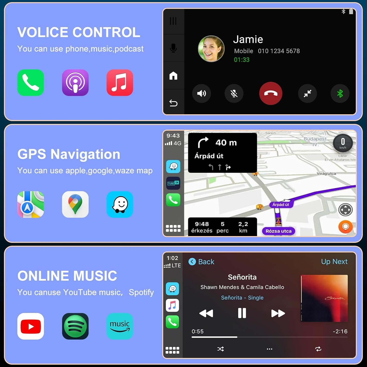 71H0z0mKwwL._AC_SL1500_.jpg Bezdrôtové Android Auto a CarPlay, bezdrôtový adaptér 2 v 1, ktorý prevádza káblové pripojenie Android Auto/CarPlay na bezdrôtové, vhodný pre vozidlá s Android Auto a CarPlay, kábel USB-C/A