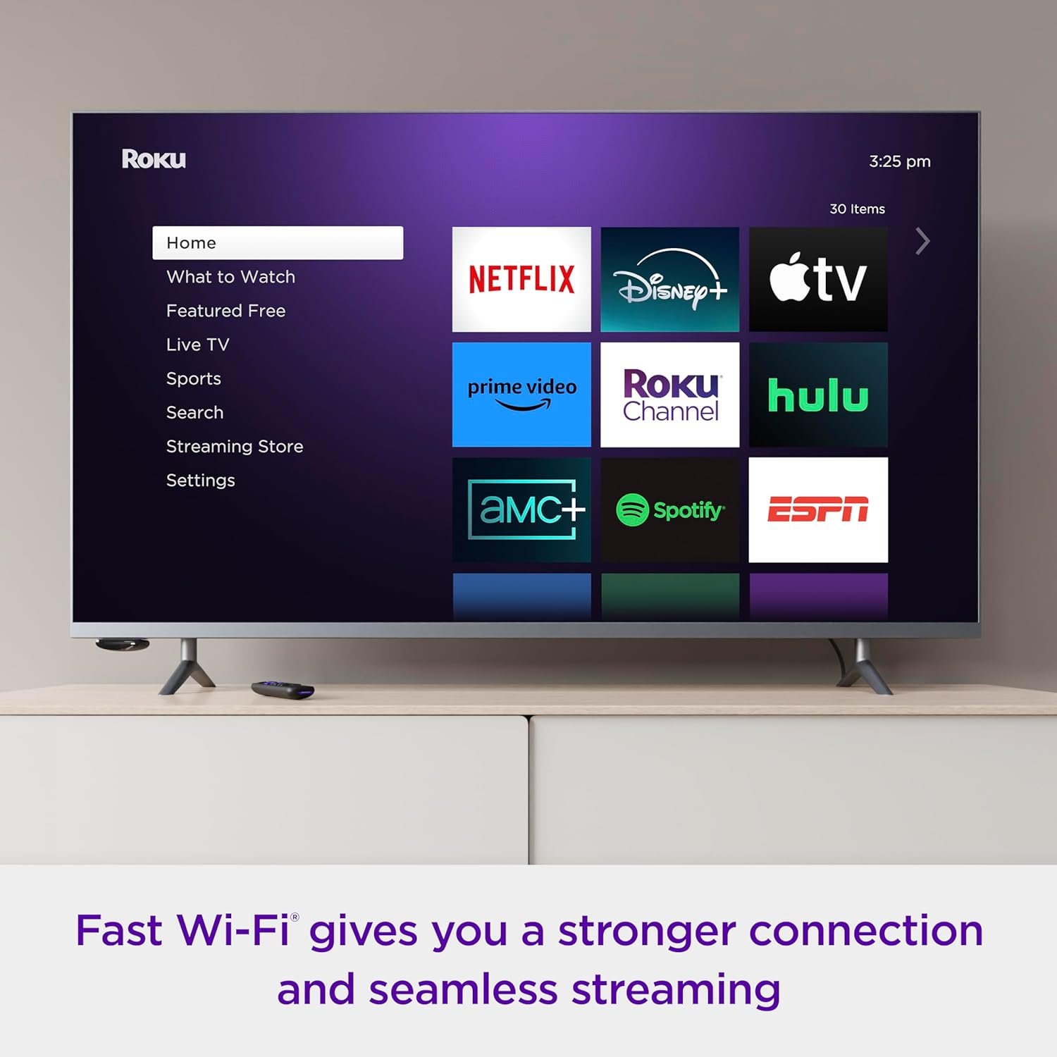 71ItQLaA0bL._AC_SL1500_.jpg Roku Express 4K+ | Streamovacie zariadenie Roku 4K/HDR, diaľkový ovládač Roku Voice Remote, bezplatná a živá televízia
