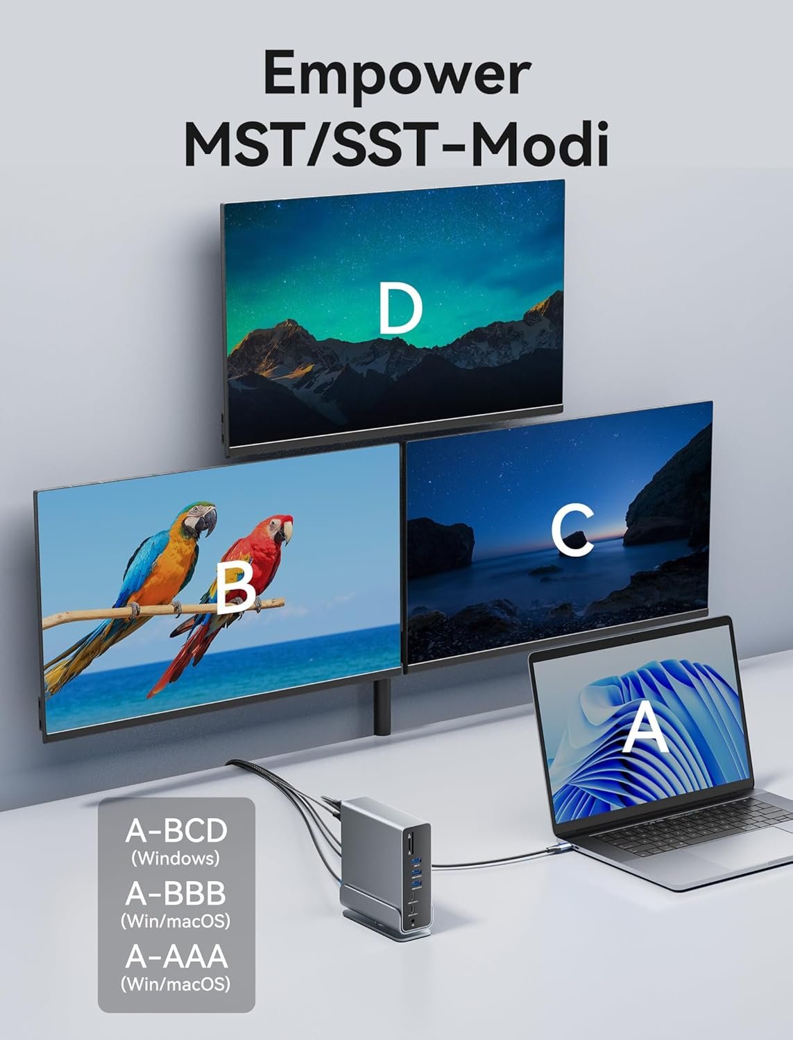 71Ky7BBSHfL._AC_SL1500_.jpg VENTION Docking Station Dual Monitor 16 v 1 – dokovacia stanica s trojitým výstupom USB-C pre počítače s Windows, Thunderbolt 3/4, Dell, HP, s dvojitým 4K HDMI, DP, USB 10 Gb/s, RJ45, 100 W PD, audio, SD/TF