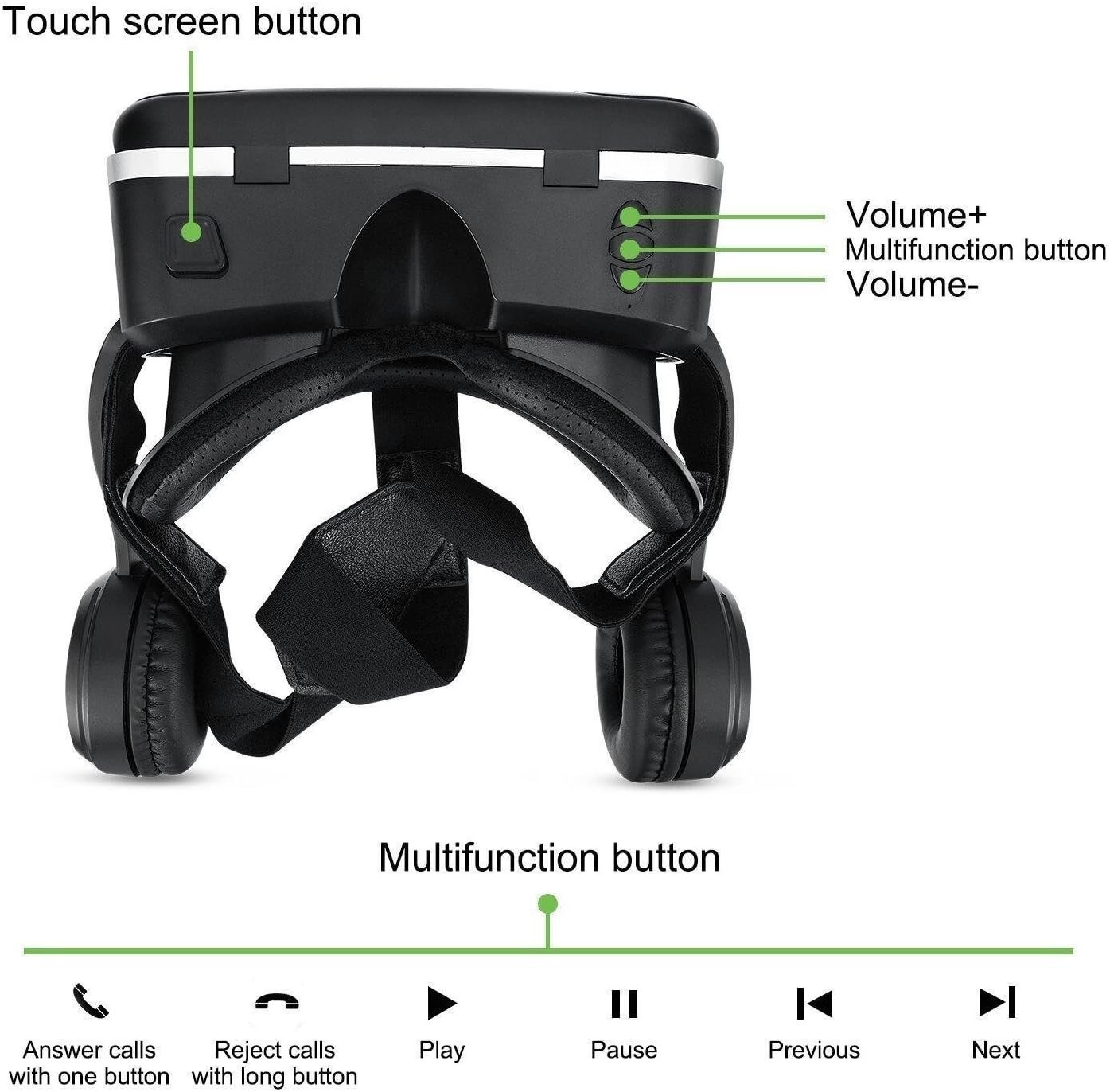 71RFYLlkjHL._AC_SL1500_.jpg VR headset, headset pre virtuálnu realitu, VR okuliare, VR okuliare pre 3D VR filmy a videohry, kompatibilné s iPhone 7/7+/6S/6+/6/5, Samsung, Huawei, Google, Moto a všetkými smartfónmi s operačným systémom Android