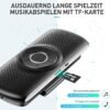 71TAGOOJKeL._AC_SL1500_.jpg Handsfree do auta AGPTEK, Bluetooth 5.0, integrovaný mikrofón, s klipom na GPS, prehrávanie hudby, slot na TF kartu, automatické opätovné pripojenie, reproduktor, Auto, iOS Siri a Google Assistant