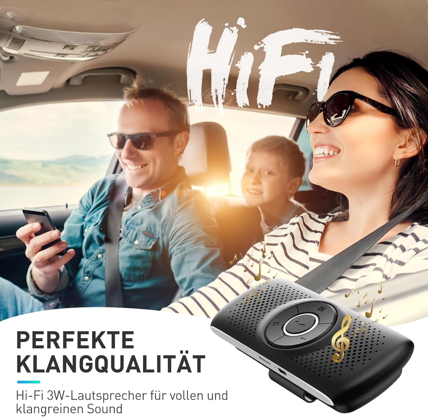 71diZPsn9KL._AC_SL1500_.jpg Handsfree do auta AGPTEK, Bluetooth 5.0, integrovaný mikrofón, s klipom na GPS, prehrávanie hudby, slot na TF kartu, automatické opätovné pripojenie, reproduktor, Auto, iOS Siri a Google Assistant