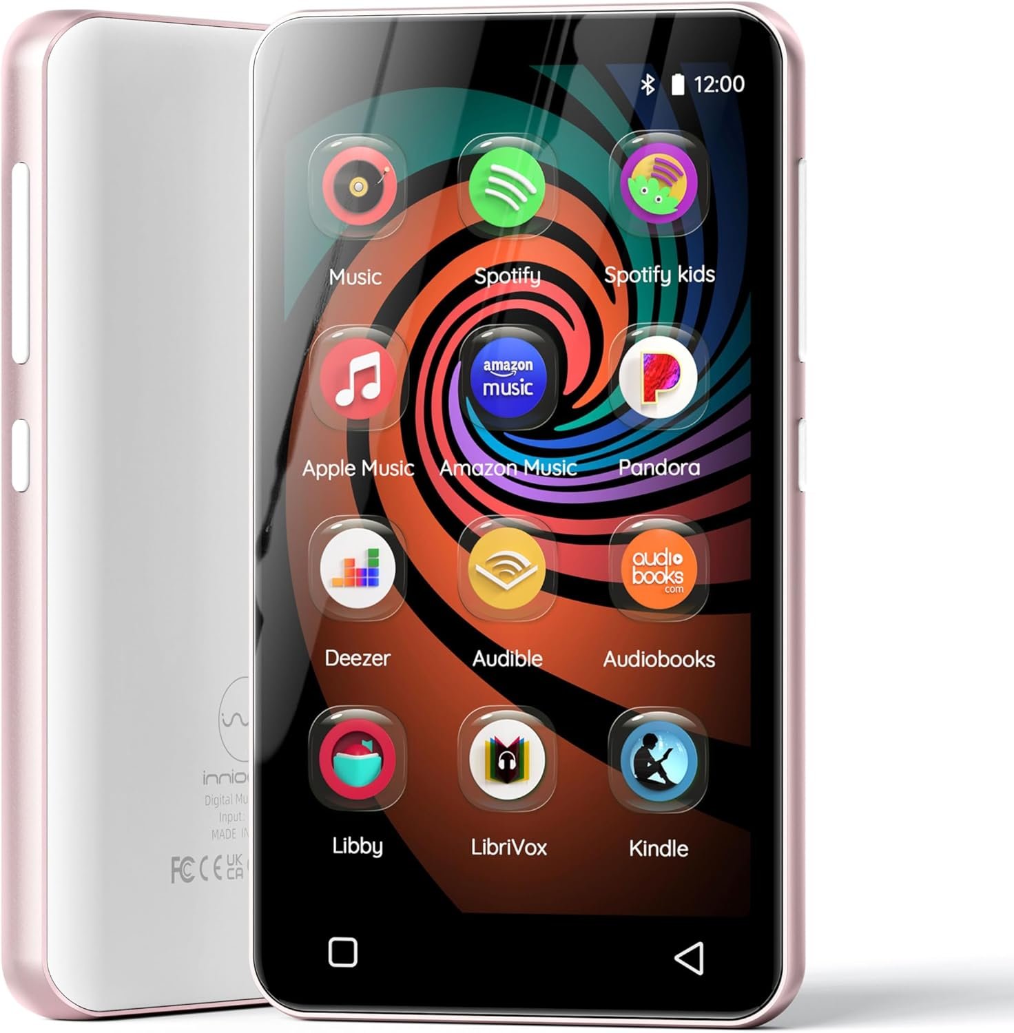 71n-iuAfCJL._AC_SL1500_.jpg 160 GB prehrávač Spotify MP3 s Bluetooth, prehrávač innioasis MP4 s Audible, Deezer, 4-palcový Hi-Fi dotykový prehrávač hudby s Wi-Fi (ružový)