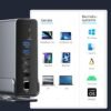 71q5EpGpd6L._AC_SL1500_.jpg VENTION Docking Station Dual Monitor 16 v 1 – dokovacia stanica s trojitým výstupom USB-C pre počítače s Windows, Thunderbolt 3/4, Dell, HP, s dvojitým 4K HDMI, DP, USB 10 Gb/s, RJ45, 100 W PD, audio, SD/TF