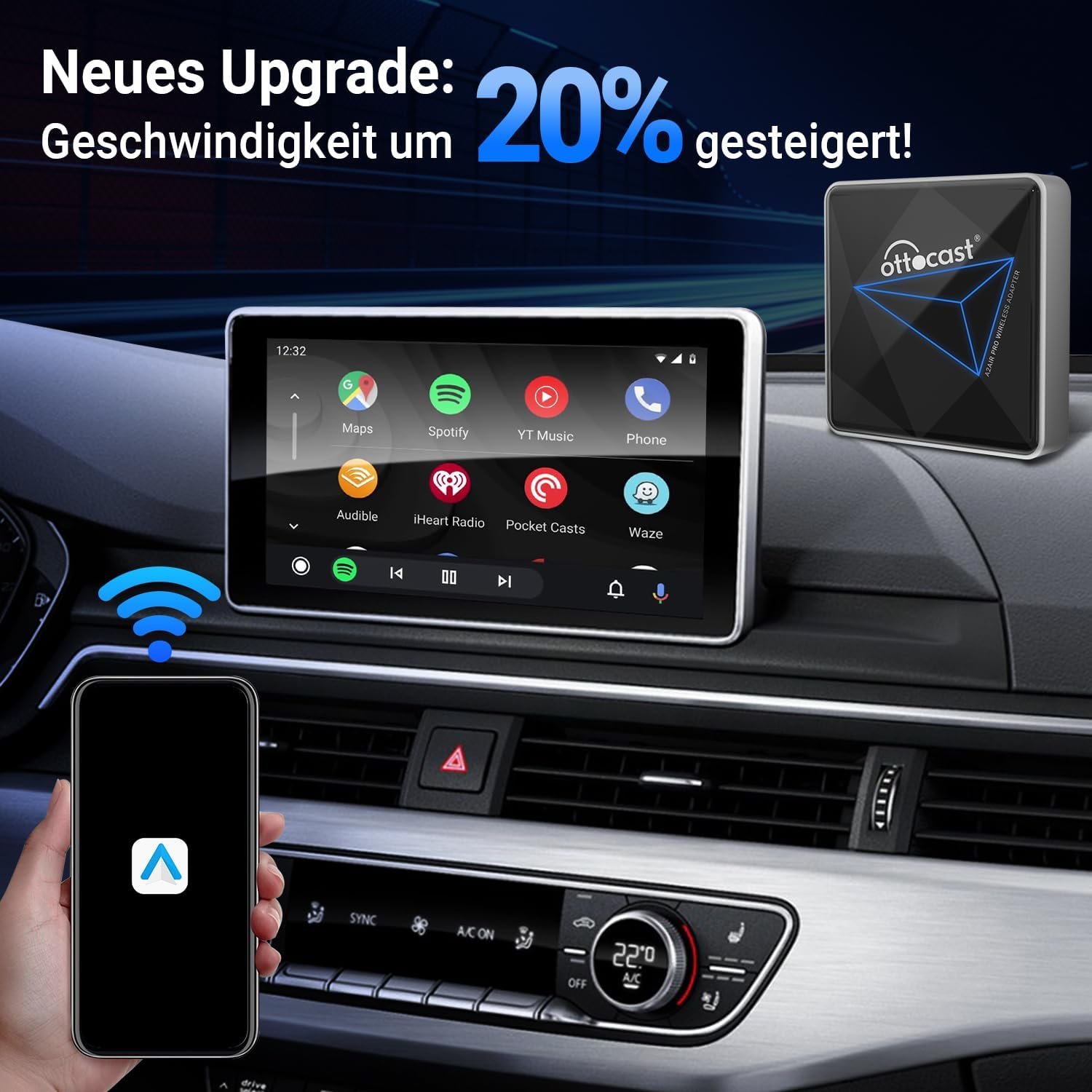 71vb8pheXkL._AC_SL1500_.jpg Ottocast Bezdrôtový adaptér pre Android AA-dongle, bezdrôtový adaptér Android Car Plug & Play, bezdrôtový adaptér AA kompatibilný s káblom pre Android Auto (rok výroby: 2016–2024)