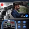 LENCENT Bluetooth 5.4 FM vysielač – adaptér do auta 48 W [PD 30 W a 18 W] [7 farieb osvetlenia] [rýchle nabíjanie] bezdrôtový rádiový adaptér pre prehrávanie hudby a hands-free zariadenia, podporuje USB zariadenia