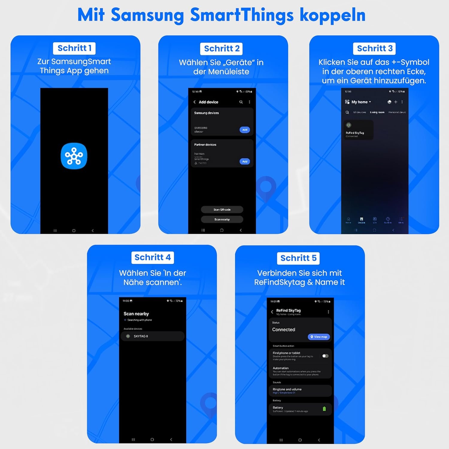 ReFind Tracker na karty (len pre Samsung) – tenký a odolný inteligentný štítok na peňaženky, tašky, kufre a batožinu. Nabíjateľný tracker na karty kompatibilný s aplikáciou Samsung SmartThings