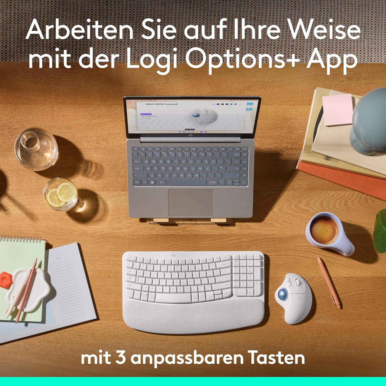 81i6XDwj9mL._AC_SL1500_.jpg Bezdrôtová trackballová myš Logitech ERGO M575S, bezdrôtová ergonomická myš s Bluetooth a šifrovaným donglom, pohodlné ovládanie palcom, pre PC/Mac – biela