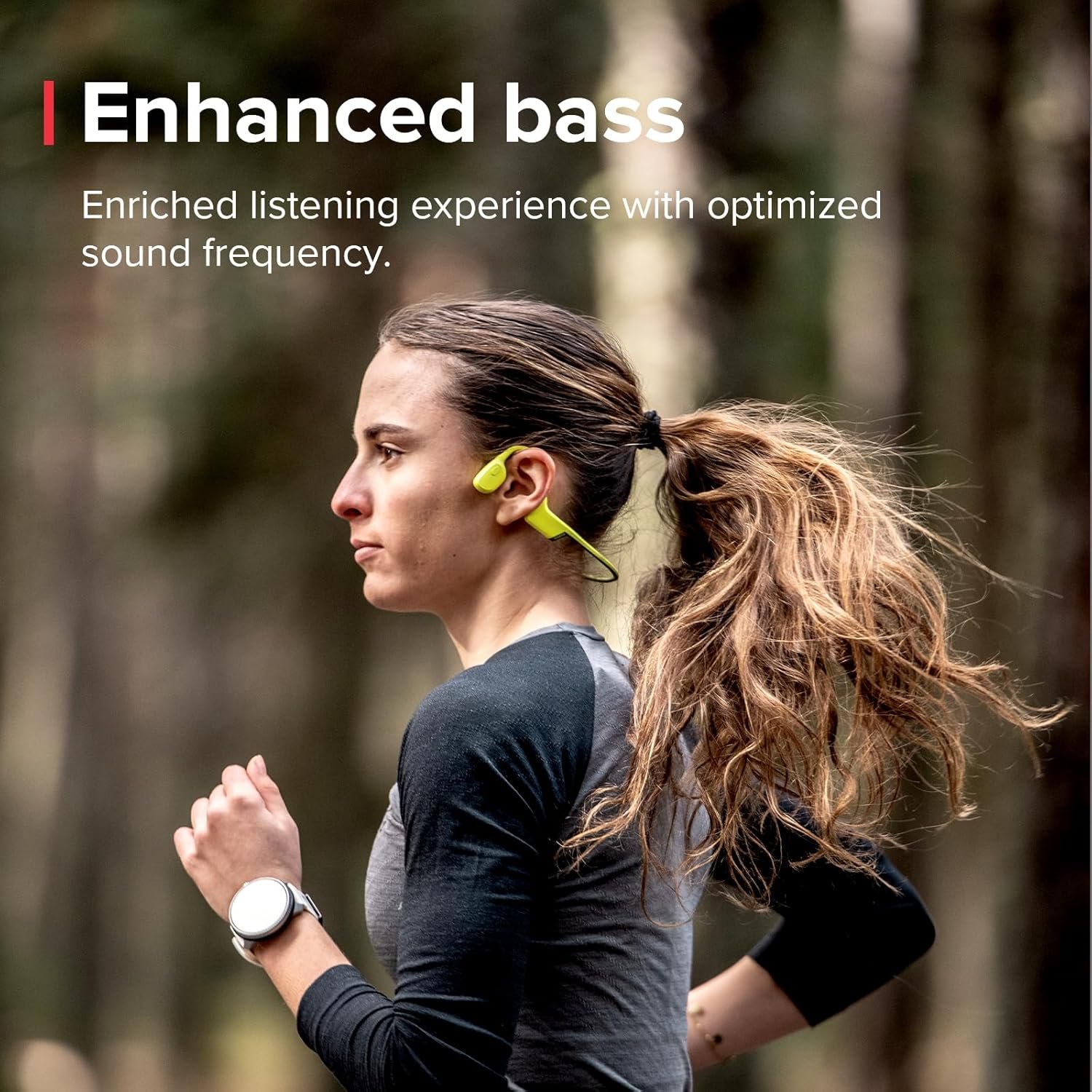 Slúchadlá SUUNTO Sonic s otvorenou konštrukciou, kostnou vodivosťou, limetkovozelené