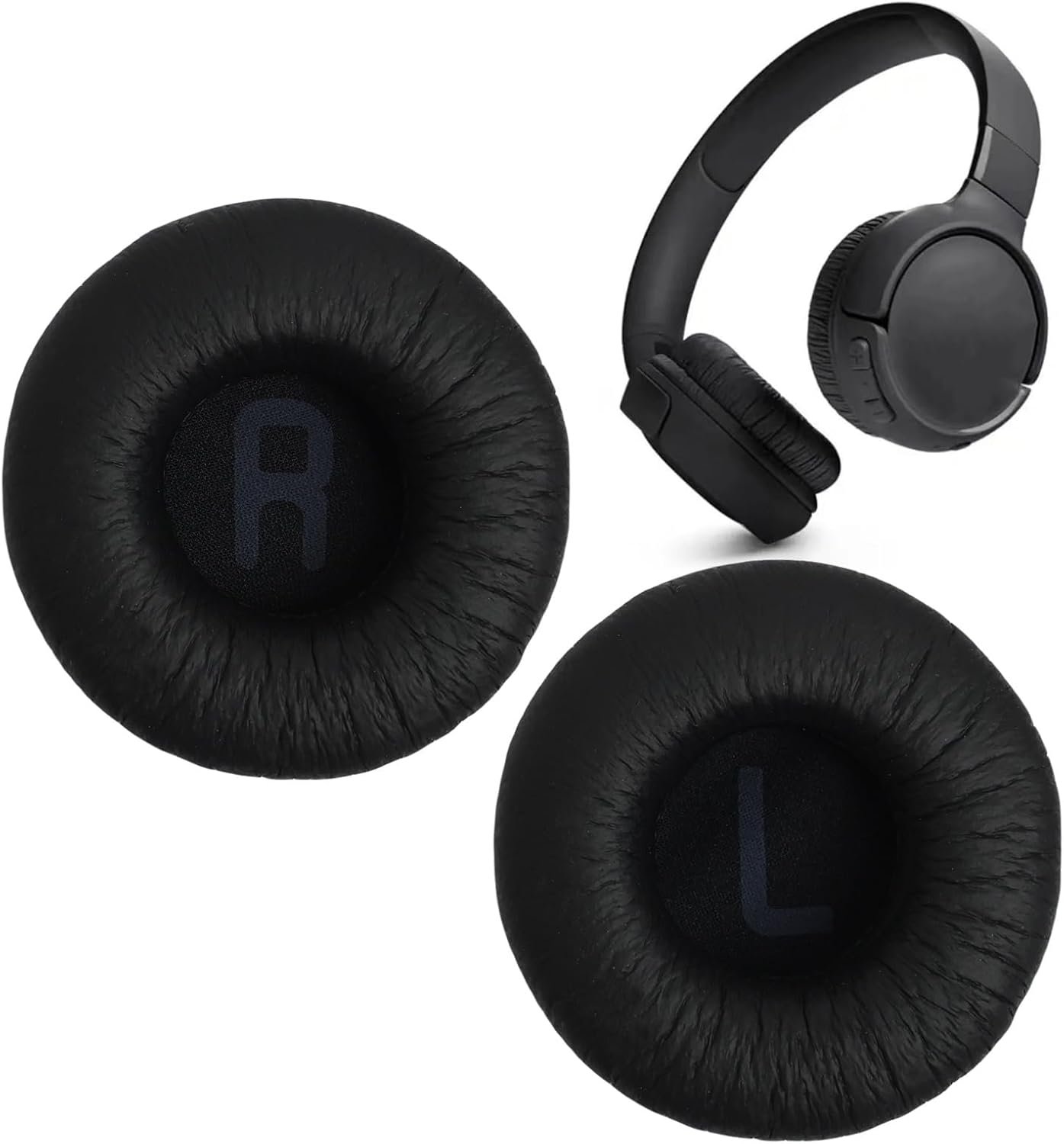 Náušníky kompatibilné s modelmi JBL 500BT/510BT/450, čierne, z kože a peny