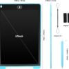 613otxjaK1L._AC_SL1500_.jpg LCD tabuľka Coolzon, 12-palcová farebná obrazovka, tabuľka na kreslenie pre deti a dospelých, vymazateľná LCD tabuľka, elektronická tabuľka na kreslenie, prenosný LCD tablet na kreslenie a písanie, svetlo modrá