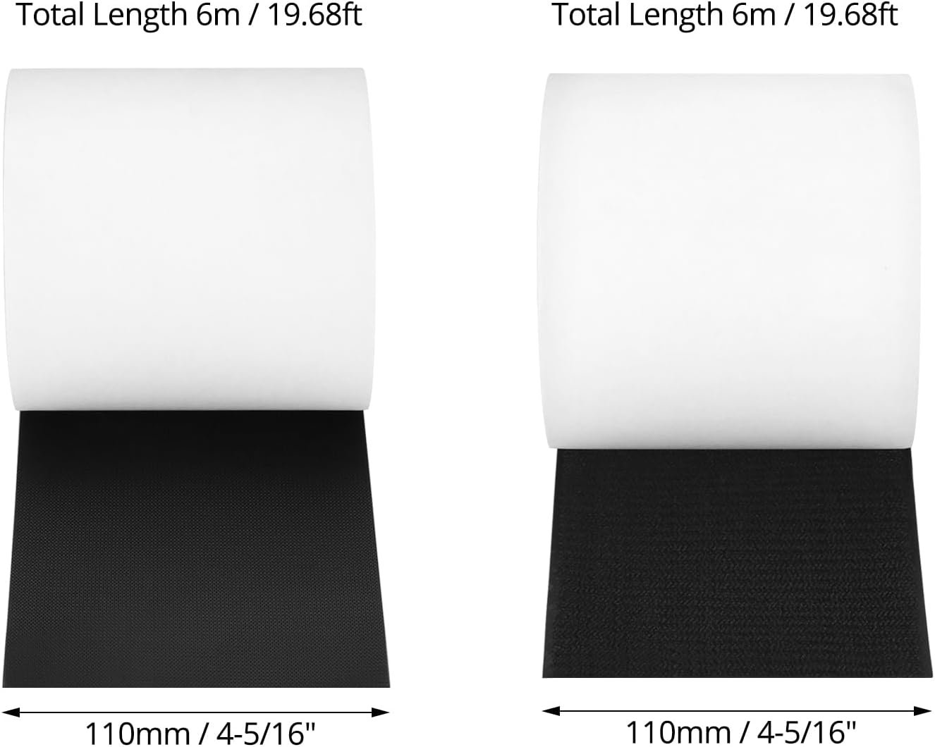 61IQGlArmL._AC_SL1500_.jpg QWORK® 11 cm × 6 m samolepiaci suchý zips, extra silný – možno skrátiť; nylonový suchý zips na upevnenie vankúšov na gauč, koberce, upevňovanie a organizáciu v domácnosti a v kancelárii