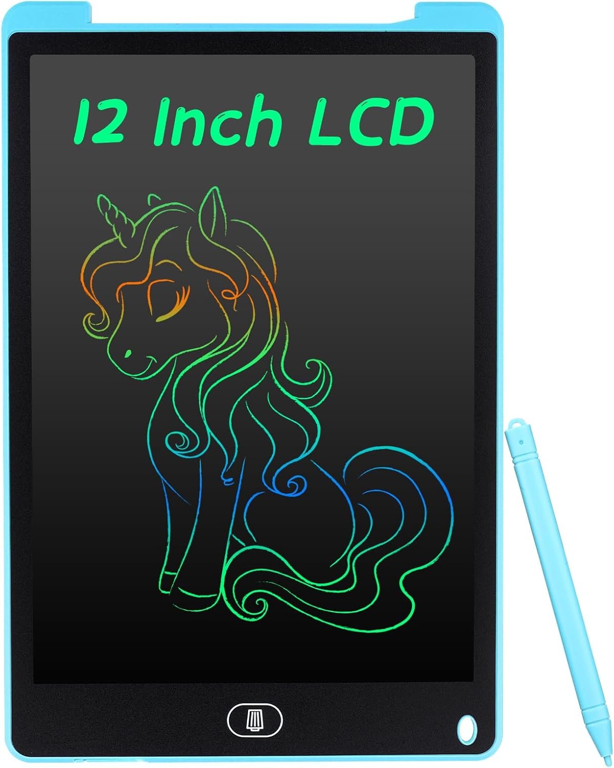 61euBjEi9wL._AC_SL1500_.jpg LCD tabuľka Coolzon, 12-palcová farebná obrazovka, tabuľka na kreslenie pre deti a dospelých, vymazateľná LCD tabuľka, elektronická tabuľka na kreslenie, prenosný LCD tablet na kreslenie a písanie, svetlo modrá