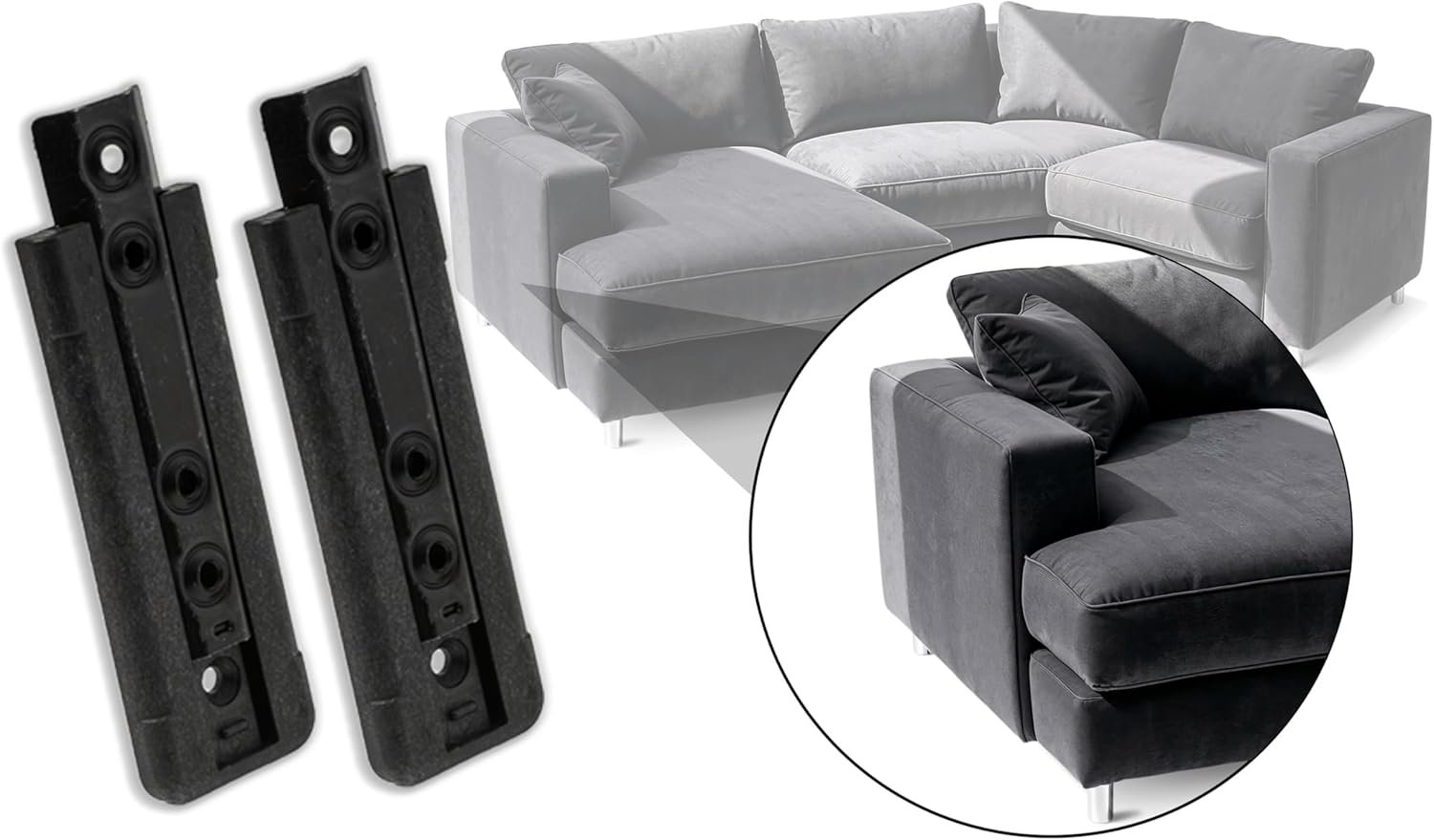 714YpeYcIqL._AC_SL1500_.jpg IPEA Skryté nástenné držiaky pre skryté čelné panely – upevňovacie úchytky pre čelné panely, pohovky a nábytok – 2 ks – kovové zásuvné háčiky pre nábytok – – univerzálne spojovacie prvky pre posteľ – 150 mm