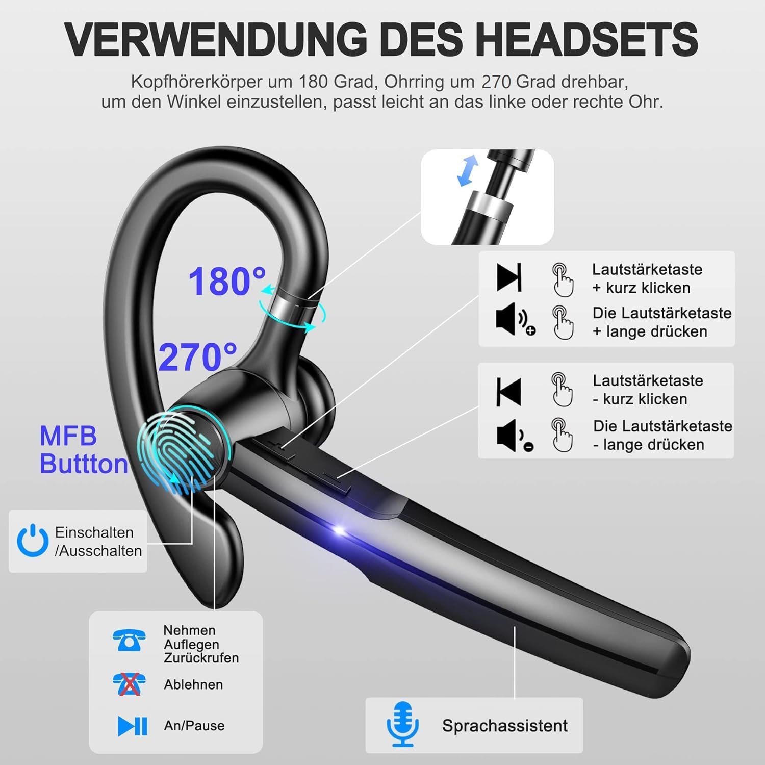 Bezdrôtové Bluetooth slúchadlá do uší IPX7, vodotesné bezdrôtové slúchadlá Bluetooth 5.0 s mikrofónom, LED indikátor stavu batérie, batéria 2000 mAh, doba prehrávania 80 hodín pre šport