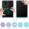 71G4VasuvIL._AC_SL1500_.jpg LCD tabuľka Coolzon, 12-palcová farebná obrazovka, tabuľka na kreslenie pre deti a dospelých, vymazateľná LCD tabuľka, elektronická tabuľka na kreslenie, prenosný LCD tablet na kreslenie a písanie, svetlo modrá